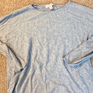 Michael Kors Light Blue Long Sleeve Crewneck Top